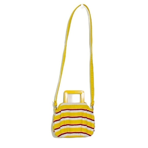 Solid&Striped Mini Summer Tote Yellow White NWOT - Picture 5 of 12